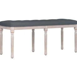 vidaXL Banc Gris foncé 110x40x49 cm Velours