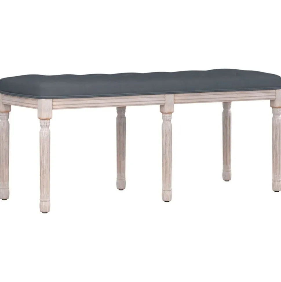 vidaXL Banc Gris foncé 110x40x49 cm Velours