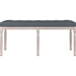 vidaXL Banc Gris foncé 110x40x49 cm Velours