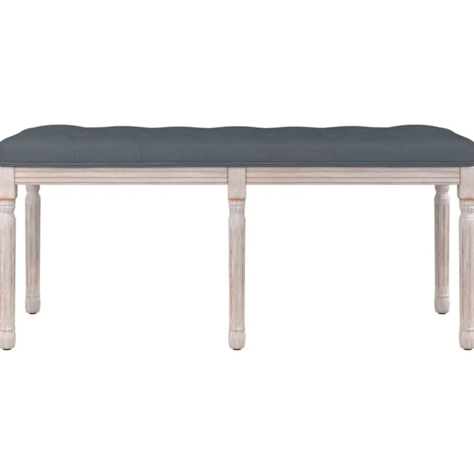 vidaXL Banc Gris foncé 110x40x49 cm Velours