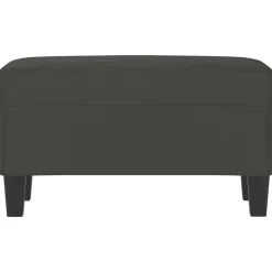vidaXL Banc Gris foncé 70x35x41 cm Tissu microfibre