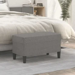 vidaXL Banc Gris foncé 70x35x41 cm Tissu