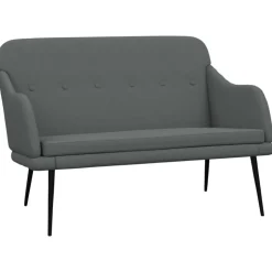 vidaXL Banc Gris foncé 110x76x80 cm Tissu
