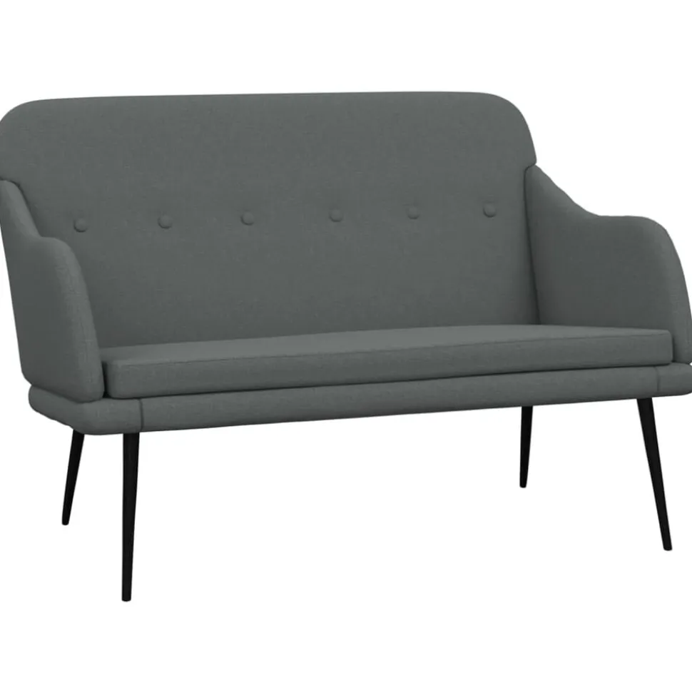 vidaXL Banc Gris foncé 110x76x80 cm Tissu