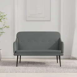 vidaXL Banc Gris foncé 110x76x80 cm Tissu