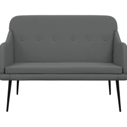 vidaXL Banc Gris foncé 110x76x80 cm Tissu