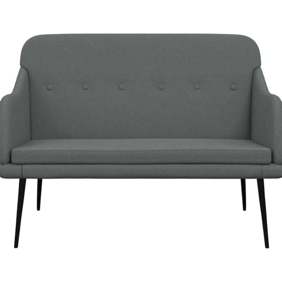 vidaXL Banc Gris foncé 110x76x80 cm Tissu