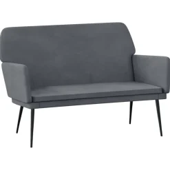 vidaXL Banc Gris foncé 108x79x79 cm Velours