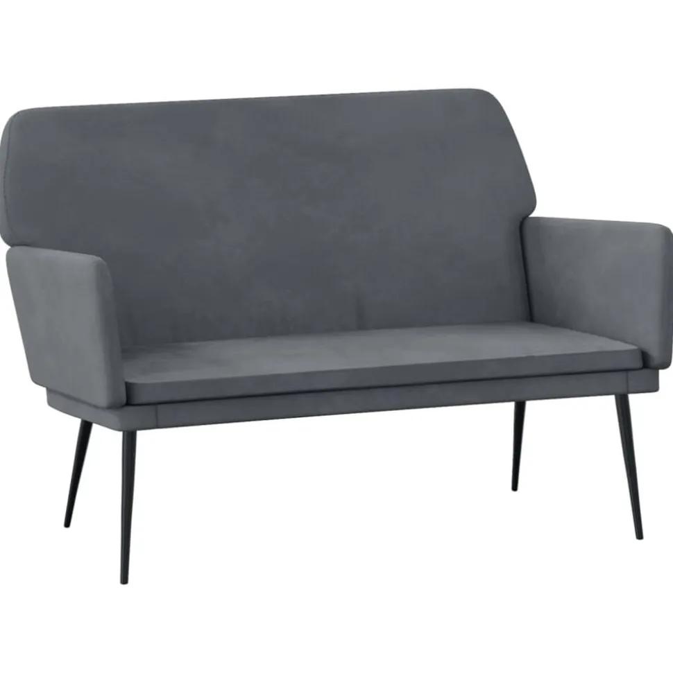 vidaXL Banc Gris foncé 108x79x79 cm Velours