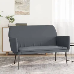 vidaXL Banc Gris foncé 108x79x79 cm Velours