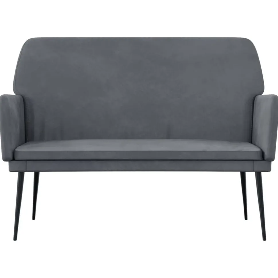 vidaXL Banc Gris foncé 108x79x79 cm Velours