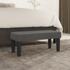 vidaXL Banc Gris foncé 70x30x30 cm Velours