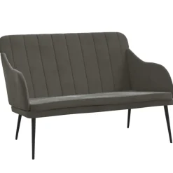 vidaXL Banc Gris foncé 110x76x80 cm Velours
