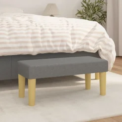 vidaXL Banc Gris foncé 70x30x30 cm Tissu