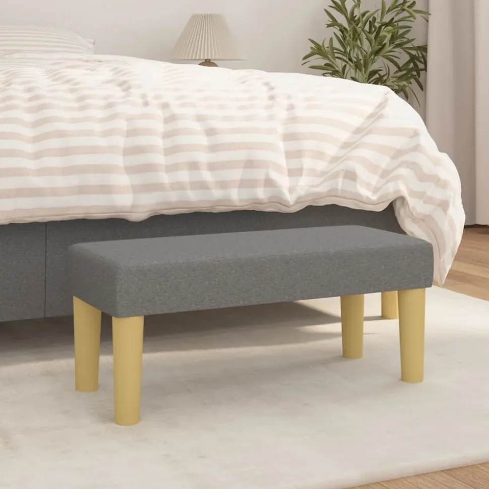 vidaXL Banc Gris foncé 70x30x30 cm Tissu
