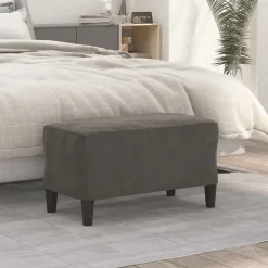 vidaXL Banc Gris foncé 70x35x41 cm Velours