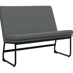 vidaXL Banc Gris foncé 100x75x76 cm Tissu
