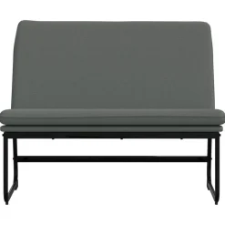 vidaXL Banc Gris foncé 100x75x76 cm Tissu