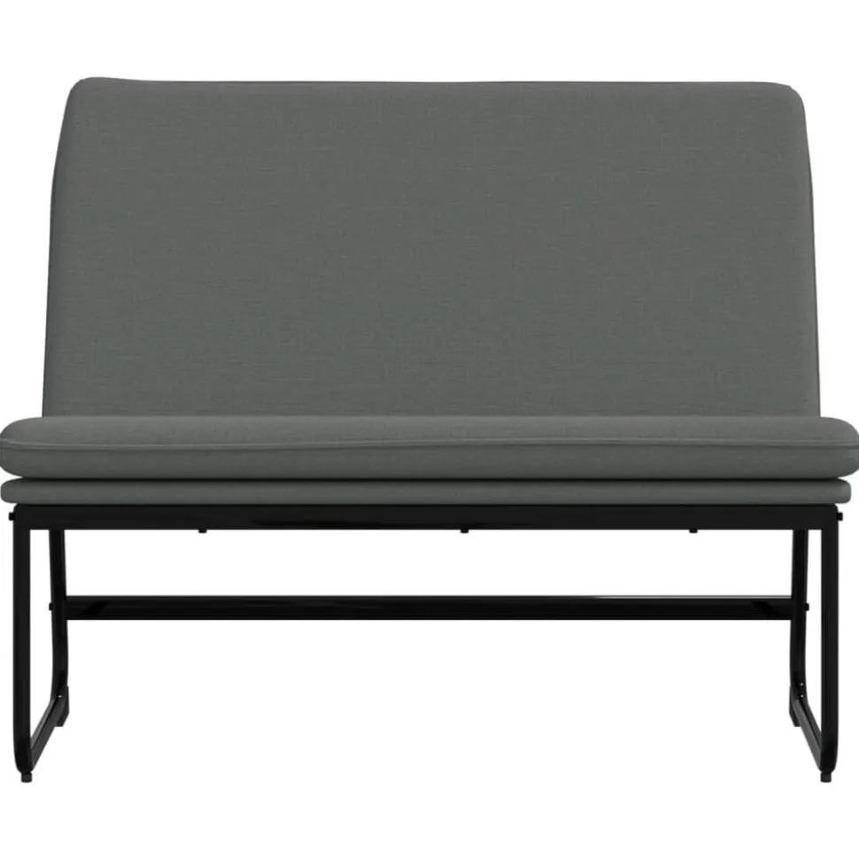 vidaXL Banc Gris foncé 100x75x76 cm Tissu