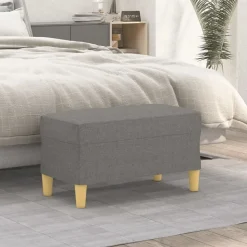vidaXL Banc Gris foncé 70x35x41 cm Tissu