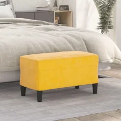 vidaXL Banc Jaune 70x35x41 cm Velours