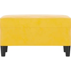 vidaXL Banc Jaune 70x35x41 cm Velours