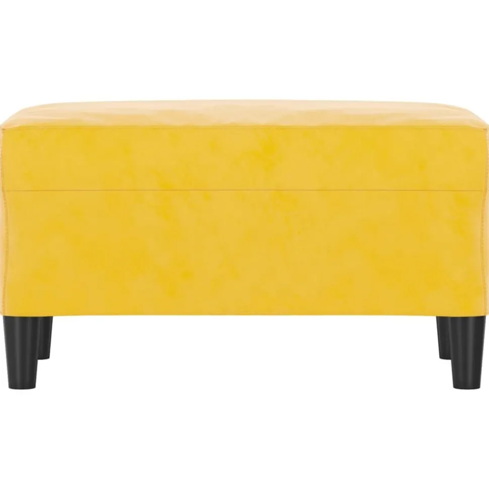 vidaXL Banc Jaune 70x35x41 cm Velours
