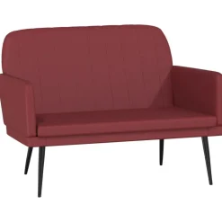 vidaXL Banc Rouge bordeaux 107x80x81 cm Similicuir