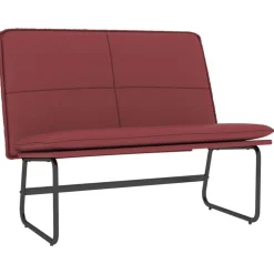 vidaXL Banc Rouge bordeaux 100x75x76 cm Similicuir