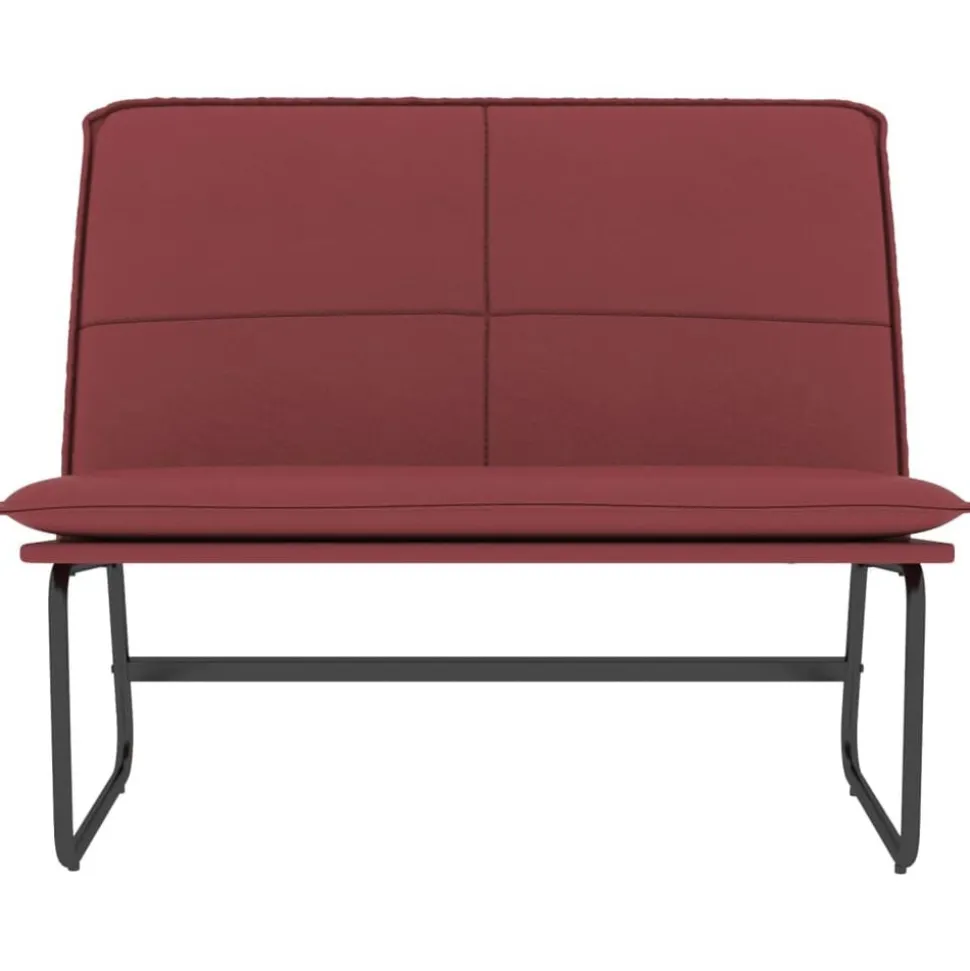 vidaXL Banc Rouge bordeaux 100x75x76 cm Similicuir