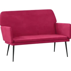 vidaXL Banc Rouge bordeaux 108x79x79 cm Velours