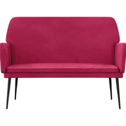 vidaXL Banc Rouge bordeaux 108x79x79 cm Velours