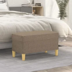 vidaXL Banc Taupe 70x35x41 cm Tissu