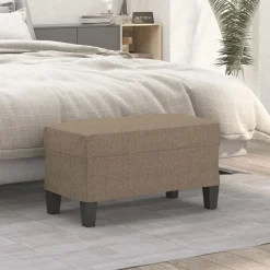 vidaXL Banc Taupe 70x35x41 cm Tissu