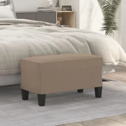 vidaXL Banc Taupe 70x35x41 cm Tissu microfibre