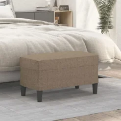 vidaXL Banc Taupe 70x35x41 cm Tissu