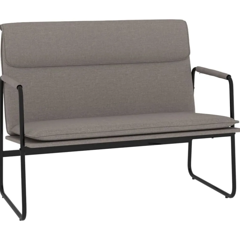 vidaXL Banc Taupe 100x64x80 cm Tissu
