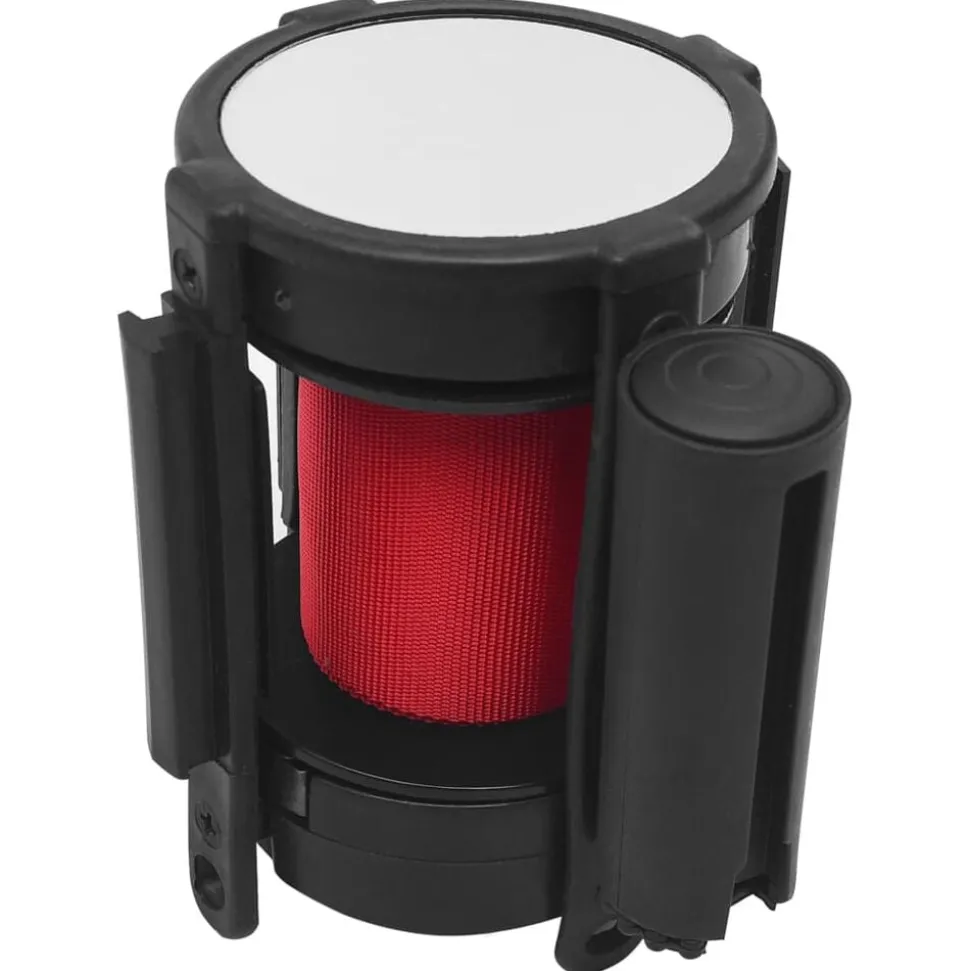 vidaXL Barrière à bande rétractable 200 cm Rouge