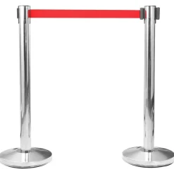 vidaXL Barrière à bande rétractable 200 cm Rouge