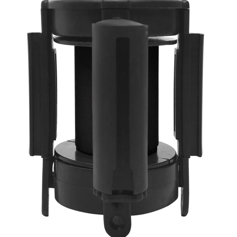 vidaXL Barrière à bande rétractable 200 cm Noir