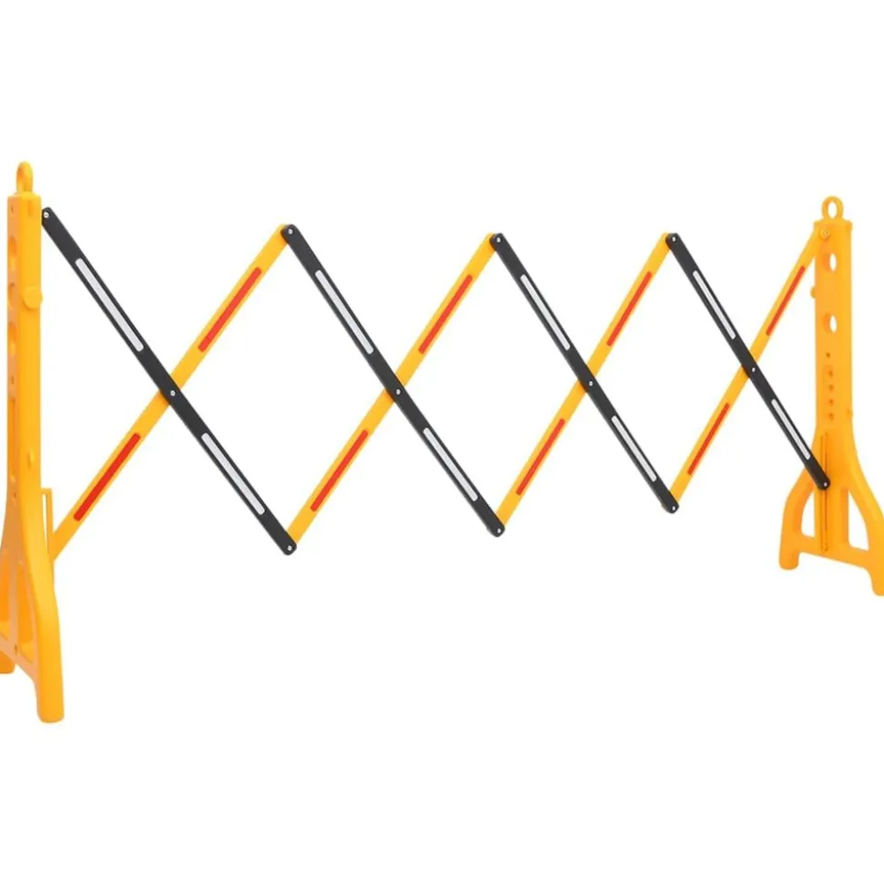 vidaXL Barrière de circulation pliable Jaune et noir 250x38x96 cm