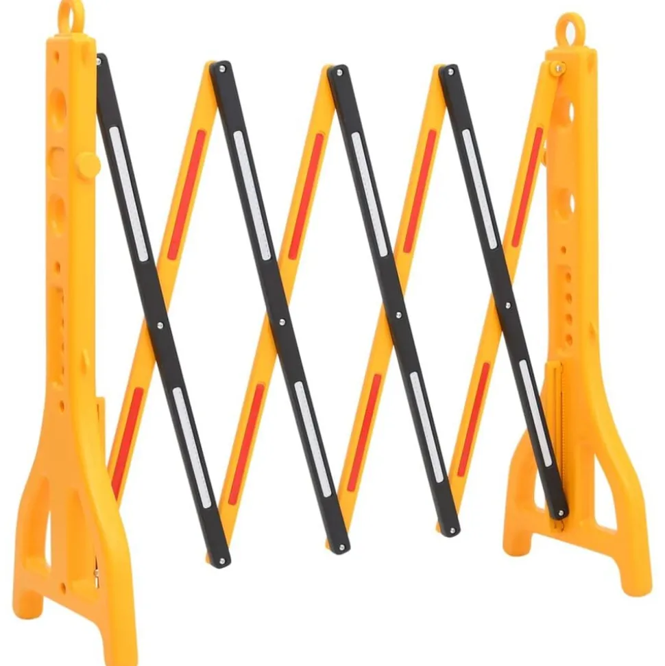 vidaXL Barrière de circulation pliable Jaune et noir 250x38x96 cm