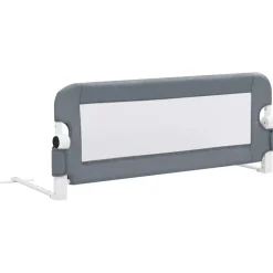 vidaXL Barrière de lit enfant Gris 102x42 cm Polyester