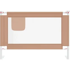 vidaXL Barrière de sécurité de lit d'enfant Taupe 100x25 cm Tissu