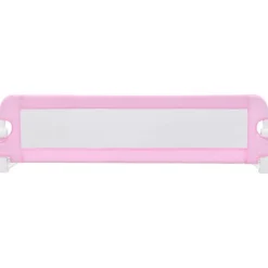 vidaXL Barrière de sécurité de lit d'enfant Rose 120x42 cm Polyester