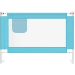 vidaXL Barrière de sécurité de lit d'enfant Bleu 100x25 cm Tissu