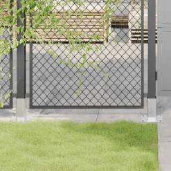 vidaXL Bases de poteau carrées 4 pcs argent 71x71 mm acier galvanisé