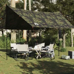 vidaXL Bâche de camping camouflage 462x306x211 cm imperméable