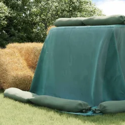 vidaXL Bâche pour silo Vert 6 x 5 m HDPE