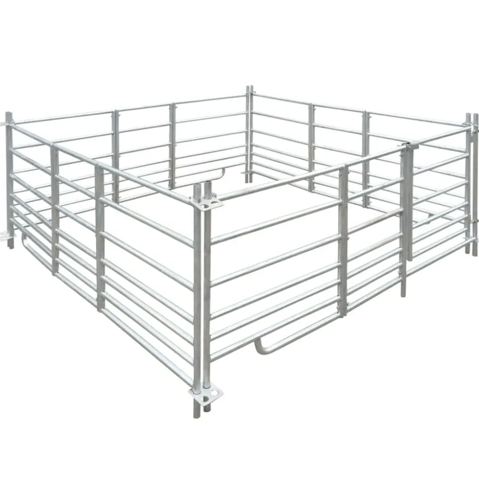 vidaXL Bergerie 4 panneaux Acier galvanisé 183 x 183 x 92 cm